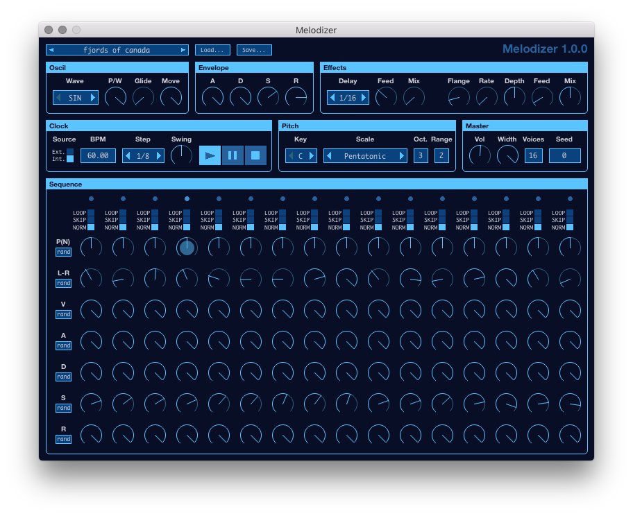 Image showing Melodizer's user interface.